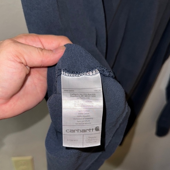 Carhartt Men's size Large Blue Long Sleeve Shirt - Picture 5 of 13